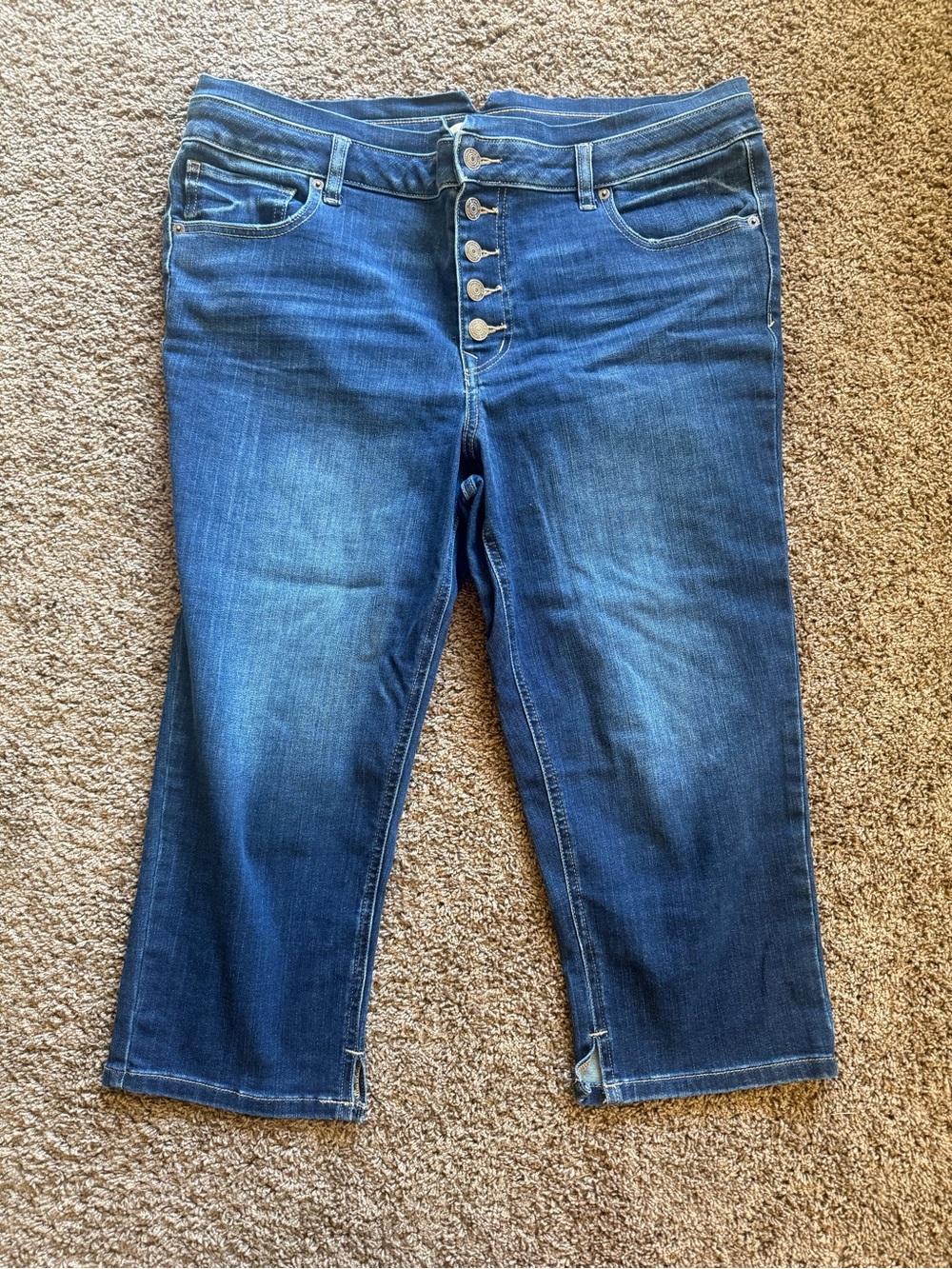 Maurices Indigo Button-Fly Cropped Jeans